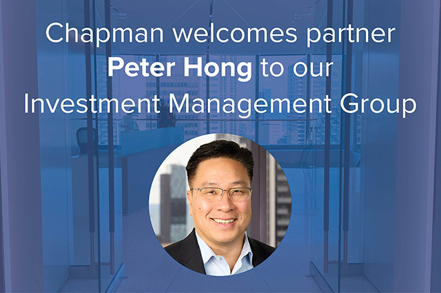 Chapman Welcomes Partner Peter Hong