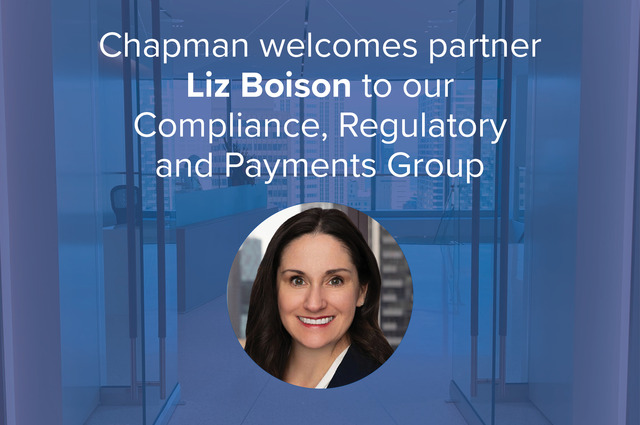 Chapman Welcomes Partner Liz Boison